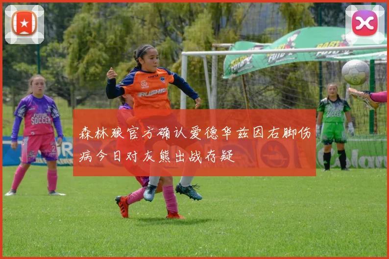 森林狼官方确认爱德华兹因右脚伤病今日对灰熊出战存疑